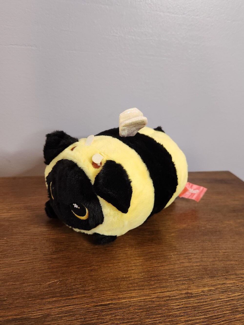 Mewaii Cute Black Cat Bee Plush Pillow, Kawaii Plushies 6in 2025